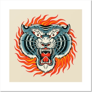 Fire Tiger Posters and Art